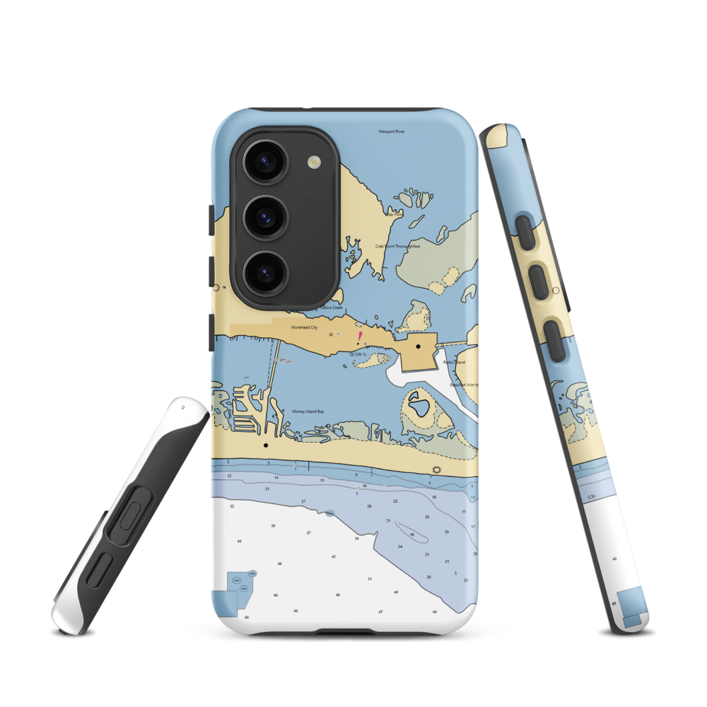 Morehead City Transient Docks (Atlantic Beach, NC) NOAA Chart Samsung Phone Case Samsung Galaxy S23 model shown