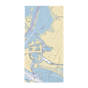 Town Creek Marina (Beaufort, NC) NOAA Chart Towel