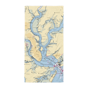 Hobcaw Yacht Club (Charleston, SC) NOAA Chart Towel