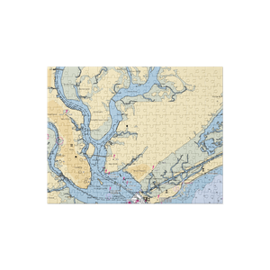 Hobcaw Creek Community Dock (Charleston, SC) NOAA Chart Jigsaw Puzzle