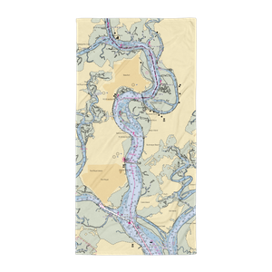 Beaufort Yacht and Sailing Club (Beaufort, SC) NOAA Chart Towel