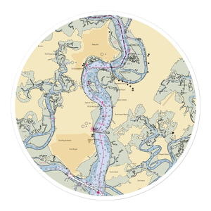 Beaufort Yacht and Sailing Club (Beaufort, SC) NOAA Chart Sticker