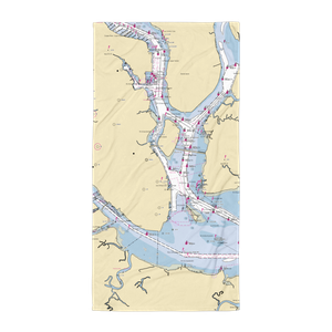 Seabreeze Marina (Charleston, SC) NOAA Chart Towel