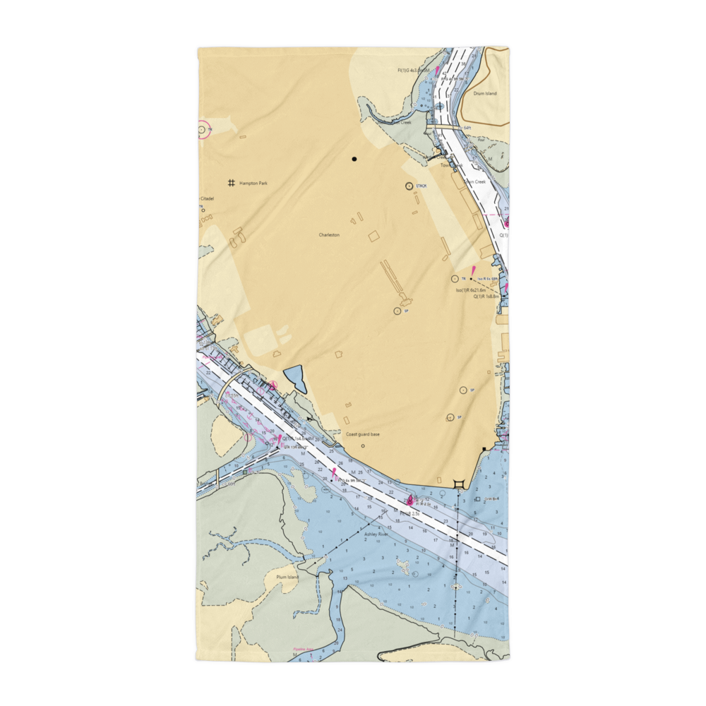 The Harborage at Ashley Marina (Charleston, SC) NOAA Chart Towel 
