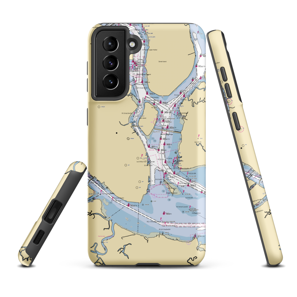 Charleston Maritime Center (Charleston, SC) NOAA Chart Samsung Phone Case Samsung Galaxy S21 Plus model shown