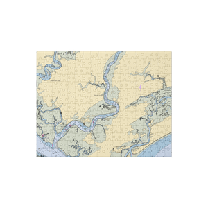 Bohicket Marina (Wadmalaw Island, SC) NOAA Chart Jigsaw Puzzle