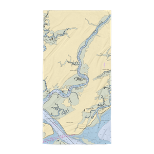 Bohicket Marina (Wadmalaw Island, SC) NOAA Chart Towel