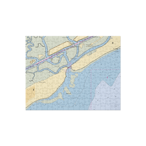 Toler's Cove Marina (Sullivans Island, SC) NOAA Chart Jigsaw Puzzle