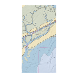 Long Island Yacht Harbor (Sullivans Island, SC) NOAA Chart Towel