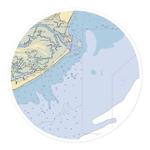 Mariner's Cay Marina (Folly Beach, SC) NOAA Chart Sticker