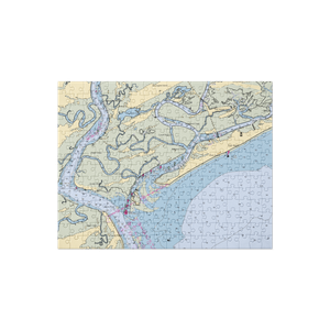 Sunset Cay Marina (Folly Beach, SC) NOAA Chart Jigsaw Puzzle