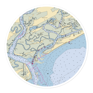 Sunset Cay Marina (Folly Beach, SC) NOAA Chart Sticker