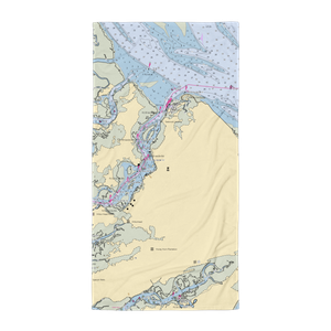 Safe Harbor Skull Creek (Hilton Head Island, SC) NOAA Chart Towel