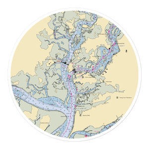 South Carolina Yacht Club (Hilton Head Island, SC) NOAA Chart Sticker