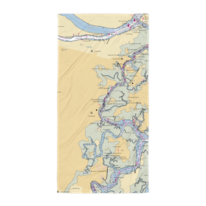 Savannah Bend Marina (Savannah, GA) NOAA Chart Towel