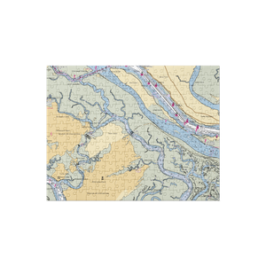 Savannah Boathouse (Savannah, GA) NOAA Chart Jigsaw Puzzle