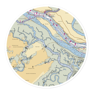 Savannah Boathouse (Savannah, GA) NOAA Chart Sticker