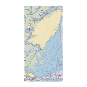 Bloody Point Resort Docks (Tybee Island, GA) NOAA Chart Towel