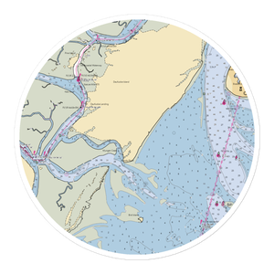 Bloody Point Resort Docks (Tybee Island, GA) NOAA Chart Sticker