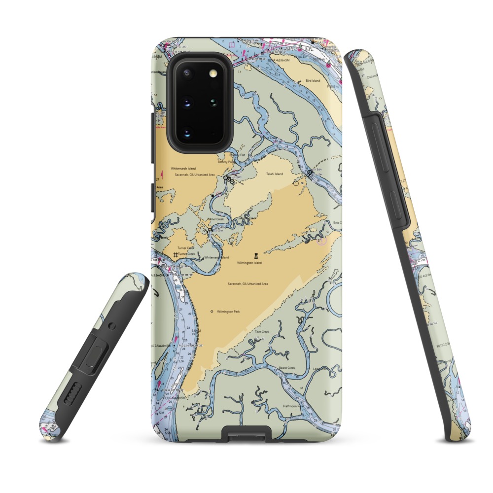 Hogan's Marina (Savannah, GA) NOAA Chart Samsung Phone Case Samsung Galaxy S20 Plus model shown