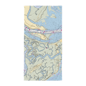 Lazaretto Creek Marina (Tybee Island, GA) NOAA Chart Towel