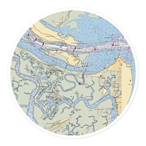 Lazaretto Creek Marina (Tybee Island, GA) NOAA Chart Sticker