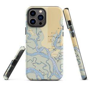 Coffee Bluff Marina (Savannah, GA) NOAA Chart  Tough iPhone Case