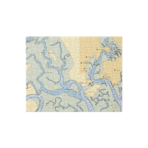 Coffee Bluff Marina (Savannah, GA) NOAA Chart Jigsaw Puzzle