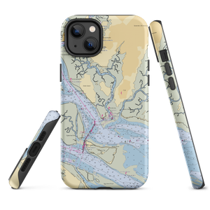 Delegal Creek Marina (Savannah, GA) NOAA Chart  Tough iPhone Case