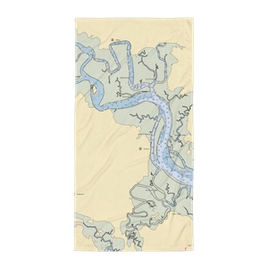 Sunbury Crab Company Restaurant and Marina (Midway, GA) NOAA Chart Towel