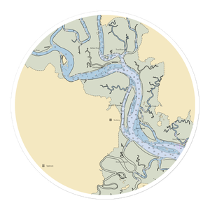 Sunbury Crab Company Restaurant and Marina (Midway, GA) NOAA Chart Sticker