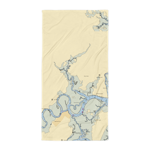 Belle Bluff Island Club (Townsend, GA) NOAA Chart Towel