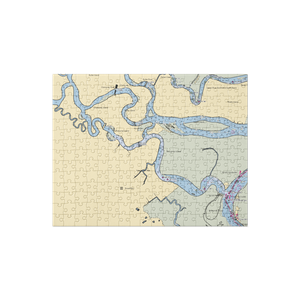 Two Way Boatyard (Brunswick, GA) NOAA Chart Jigsaw Puzzle