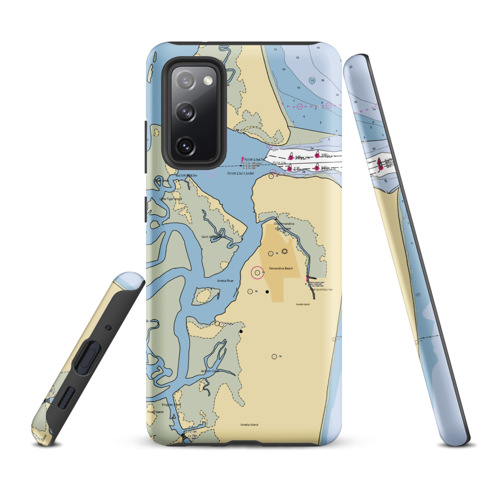 Tiger Point Marina (Yulee, FL) NOAA Chart Samsung Phone Case Samsung Galaxy S20 FE model shown