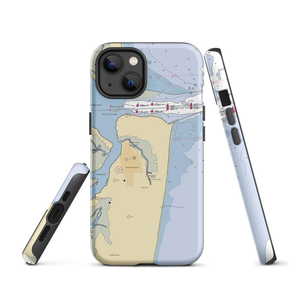Olde Towne Marina (Yulee, FL) NOAA Chart  Tough iPhone Case iPhone 13 model shown