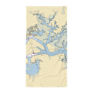 Clapboard Creek Fish Camp (Atlantic Beach, FL) NOAA Chart Towel