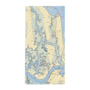 Kingsley Plantation Dock (Jacksonville, FL) NOAA Chart Towel