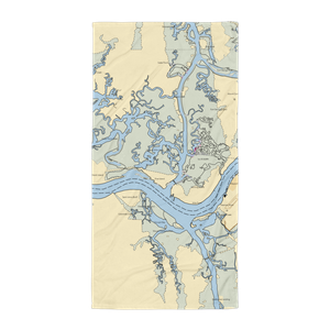 Jim King Park and Boat Ramp at Sisters Creek Marina (Jacksonville, FL) NOAA Chart Towel