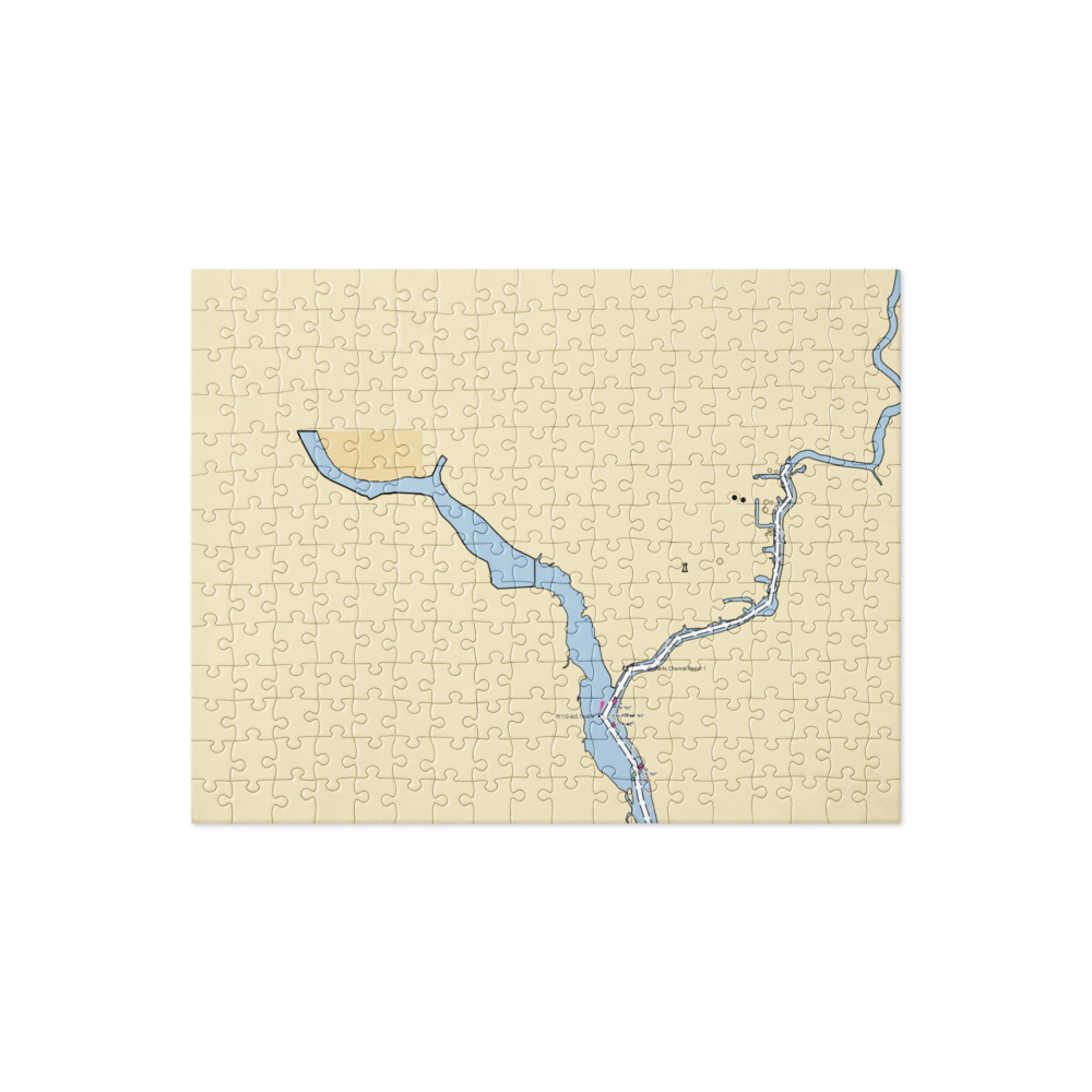 Shell Island Fish Camp (Saint Marks, FL) NOAA Chart Jigsaw Puzzle 