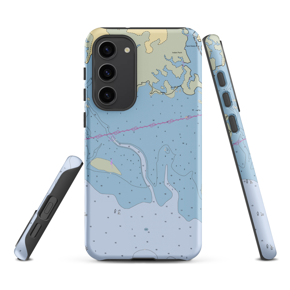 Shell Point Resort Inc Broward (Panacea, FL) NOAA Chart Samsung Phone Case Samsung Galaxy S23 Plus model shown