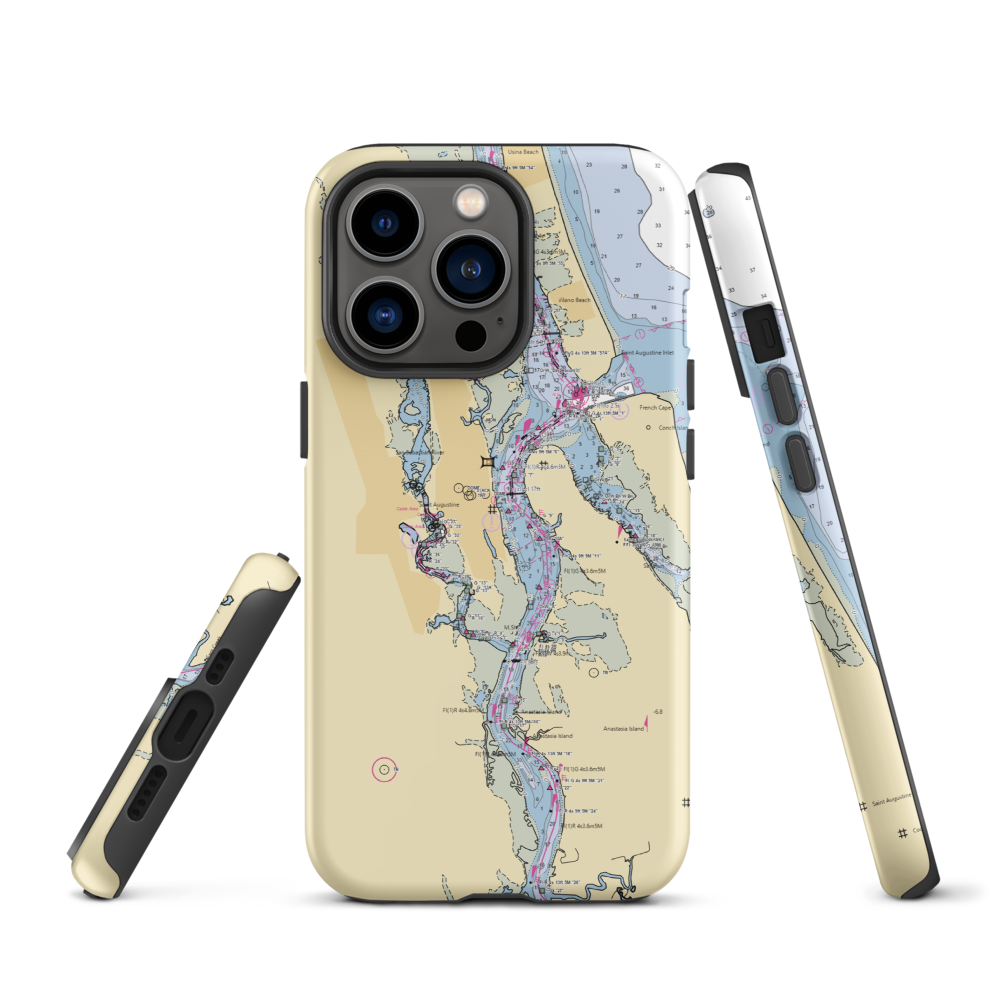 The Marine Supply & Oil Company (Saint Augustine, FL) NOAA Chart  Tough iPhone Case iPhone 13 Pro model shown