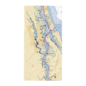 The Marine Supply & Oil Company (Saint Augustine, FL) NOAA Chart Towel