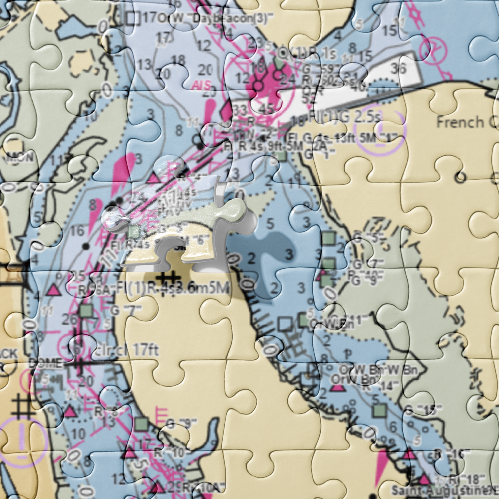 Oasis Boatyard & Marina (Saint Augustine, FL) NOAA Chart Jigsaw Puzzle 