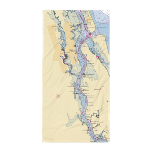 High Tide Boat Yard (Saint Augustine, FL) NOAA Chart Towel