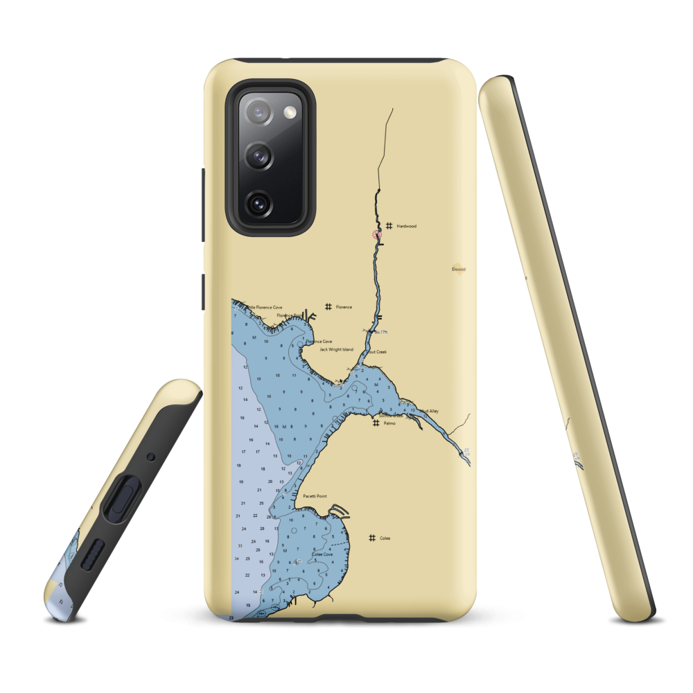 Trout Creek Fish Camp (Saint Augustine, FL) NOAA Chart Samsung Phone Case Samsung Galaxy S20 FE model shown