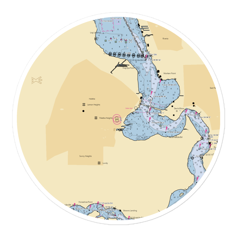 Boathouse Marina (Palatka, FL) NOAA Chart Sticker 