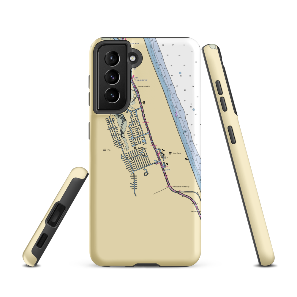 Palm Coast Golf Resort Marina (Palm Coast, FL) NOAA Chart Samsung Phone Case Samsung Galaxy S21 model shown