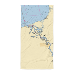 Blue Creek-South Moon Fishing Camp (Astor, FL) NOAA Chart Towel