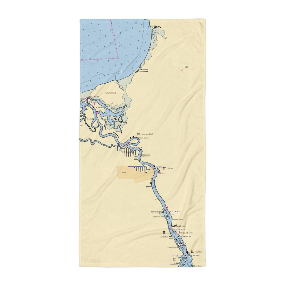 Parramore's Fish Camp and Family Resort (Astor, FL) NOAA Chart Towel 
