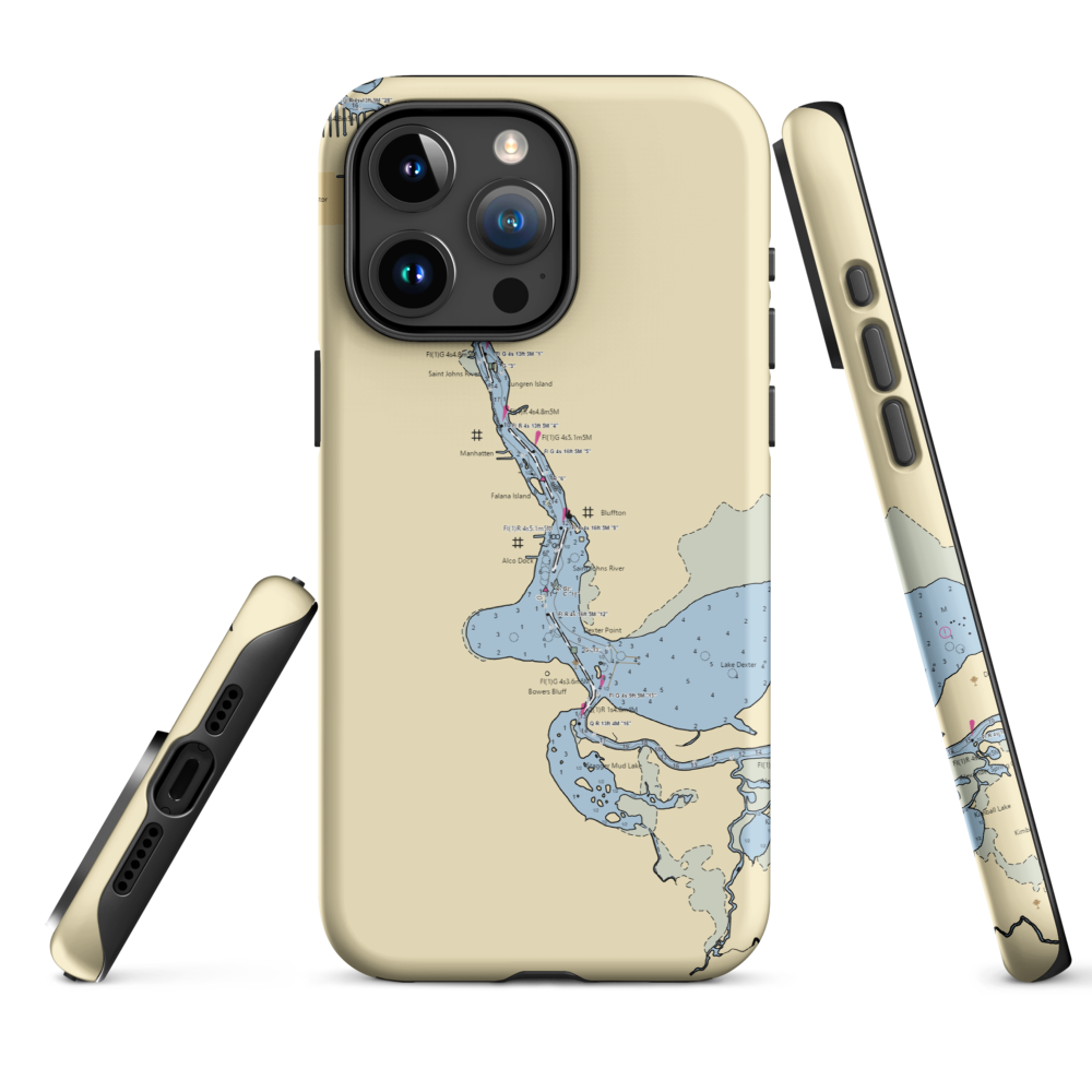 Astor Landing RV Resort & Marina (Astor, FL) NOAA Chart  Tough iPhone Case iPhone 15 Pro Max model shown